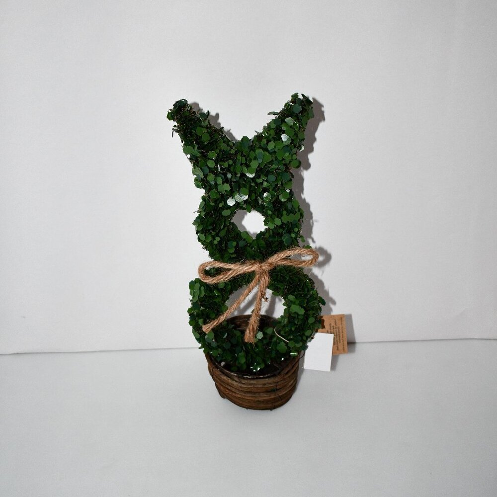 Mud Pie SMALL Easter Collection Boxwood Wreath Bunny Sitter NWT